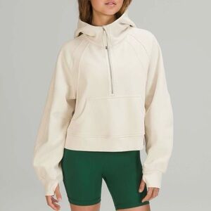 lululemon athletica Cream Half-Zip Hooded Pullover